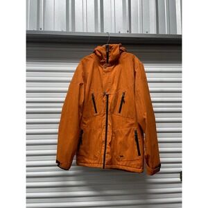 The Liquid Free Rider 10k Men's Burnt Orange/ Multi Color Insulated Jacket.